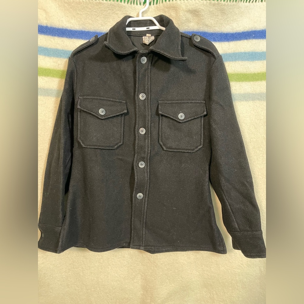GWG vintage Black Wool Jacket Shirt medium